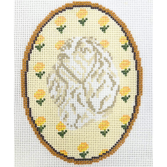 The Cavalier King Charles Spaniel Yellow Flower Cameo