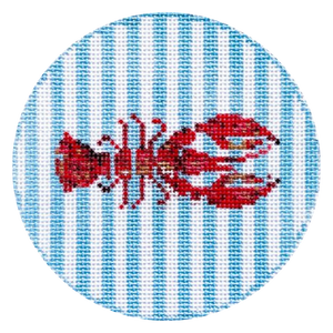 Striped Round Coaster - Lobster