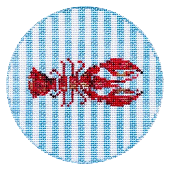 Striped Round Coaster - Lobster