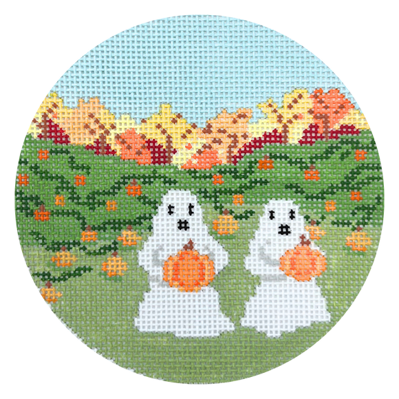 Ghosts Picking Pumpkins