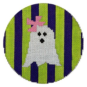 Halloween Round- Ghost with Bow