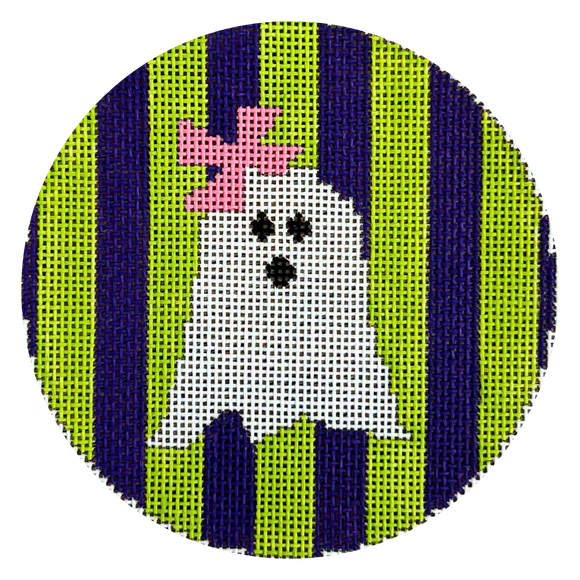 Halloween Round- Ghost with Bow