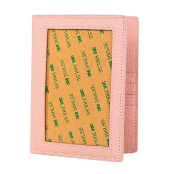 Passport Cover Self Finishing - Pebbble Leather Pink