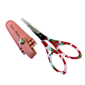 Strawberry Scissors with Pink Gingham Sheath