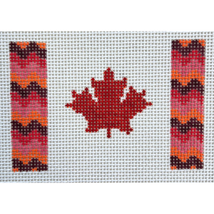 Canadian Bargello Flag - Passport Insert