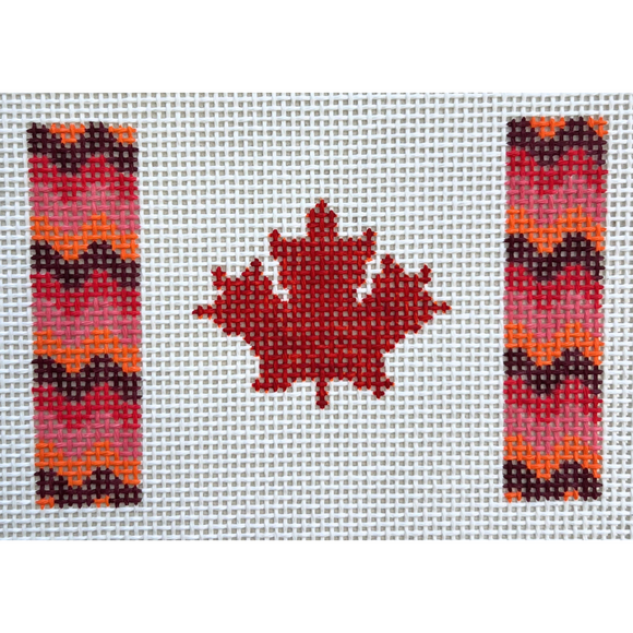 Canadian Bargello Flag - Passport Insert