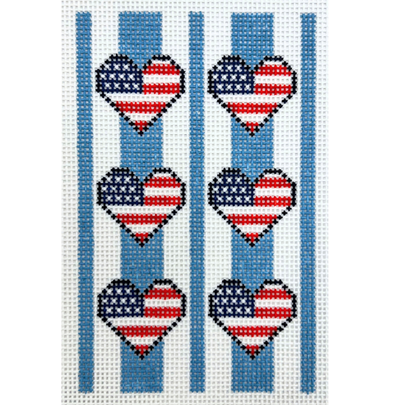 American Flag Hearts - Passport Insert