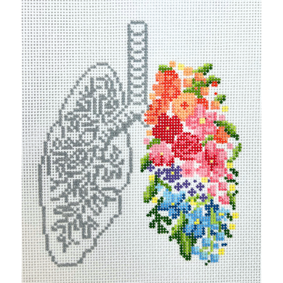 Floral Anatomical Lungs