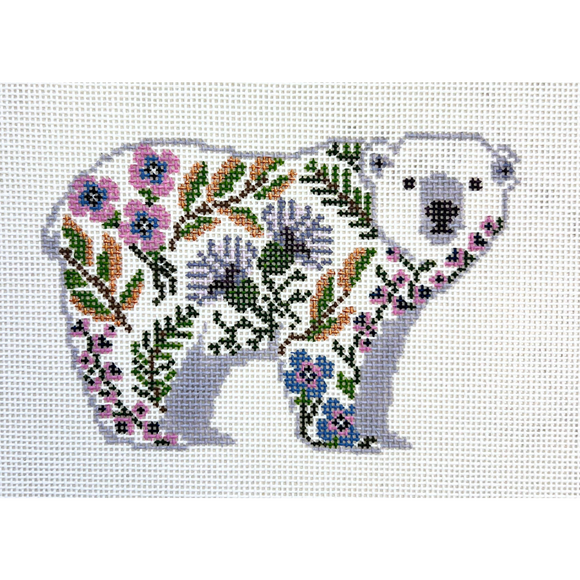 Pearl the Polar Bear - Floral Animal Series