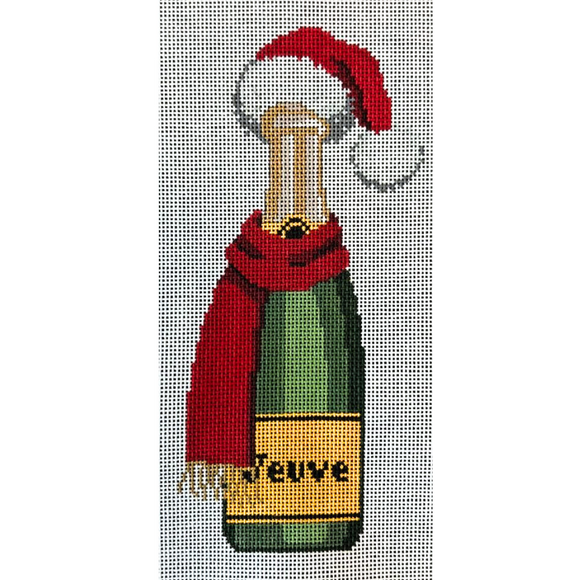 Veuve Bottle - Santa Hat & Scarf