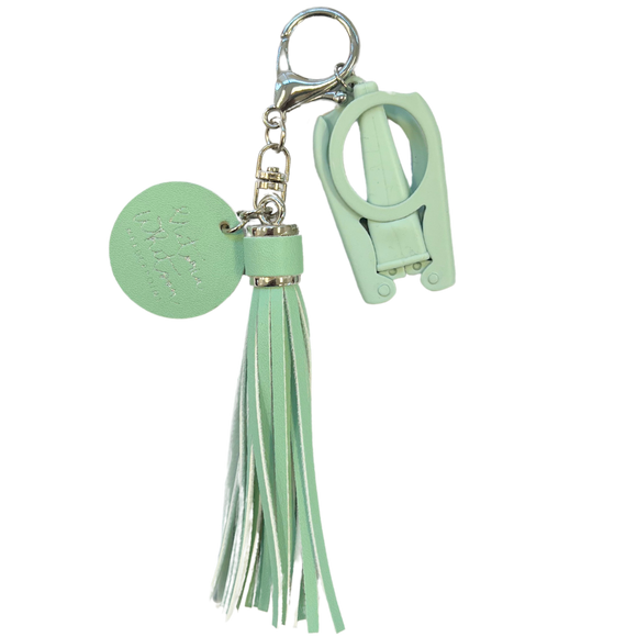 Folding Scissors Tassel - Seafoam Green