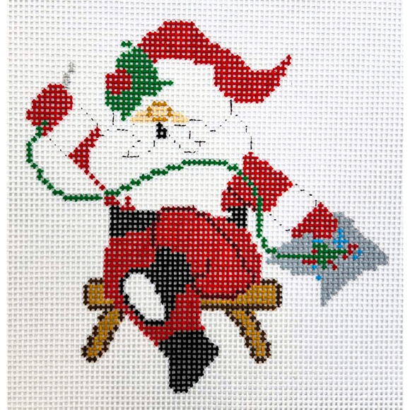 Needlepoint Santa