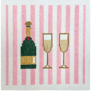 Pink Champagne & Flutes