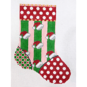 Christmas Mini Sock with Santa Hats