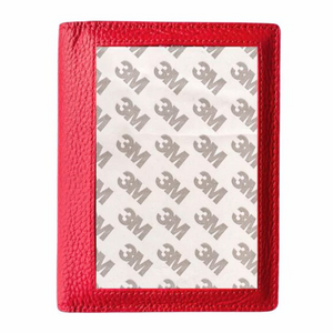 Passport Cover Self Finishing - Pebble Leather Red