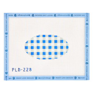 PLDTS Blue Gingham Oval