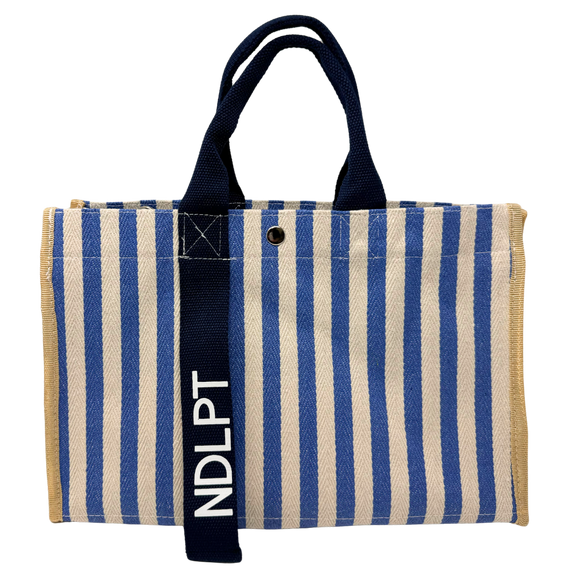 Stripe NDLPT Tote - Light Blue