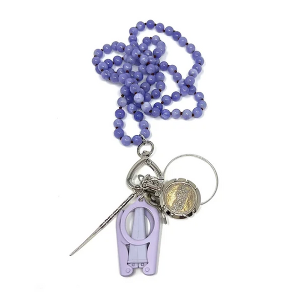 Lavender Chatelaine with Heart Charm