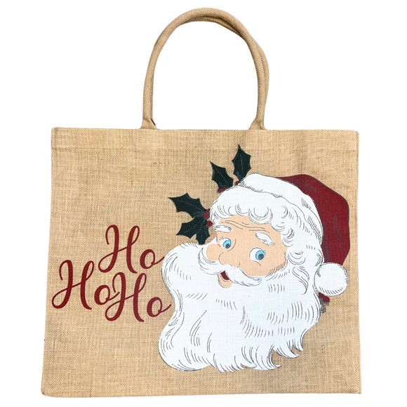 Large Tote - Ho Ho Ho Santa