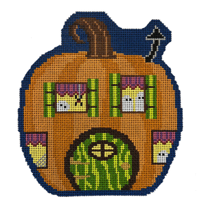 Pumpkin Sweet Pumpkin Needlepoint Canvas - 7" x 7.5", 13 Mesh