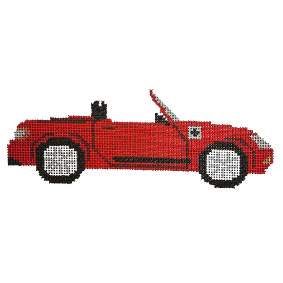 Red Miata Car Needlepoint Canvas - 6