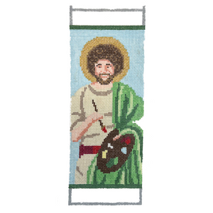 Saint Bob Needlepoint Canvas - 12" x 7", 18 Mesh