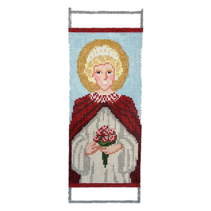 Saint Diana Needlepoint Canvas - 12" x 7", 18 Mesh