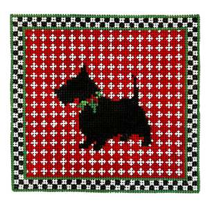 Scottie Dog Canvas - 4" x 4", 18 Mesh