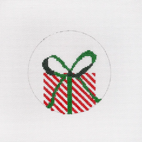 Card Art Ornament - Striped Gift