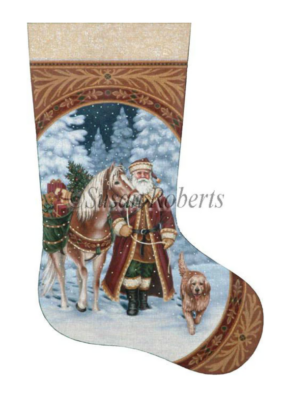 TTAXS449 - Santa and Pack Horse Stocking