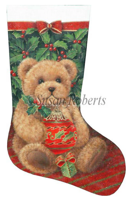 TTAXS419-13 - Holly Bear Stocking