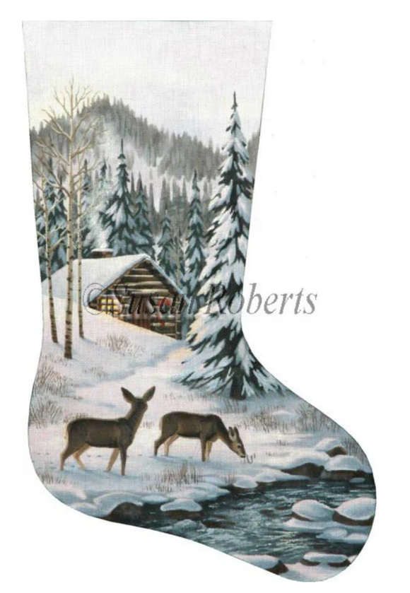 TTAXS416-13 - Cabin in the Woods Stocking, 13 Mesh