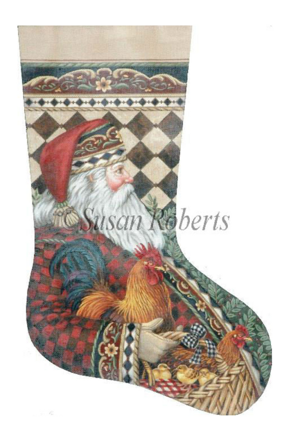 TTAXS376 - Santa and Rooster Stocking