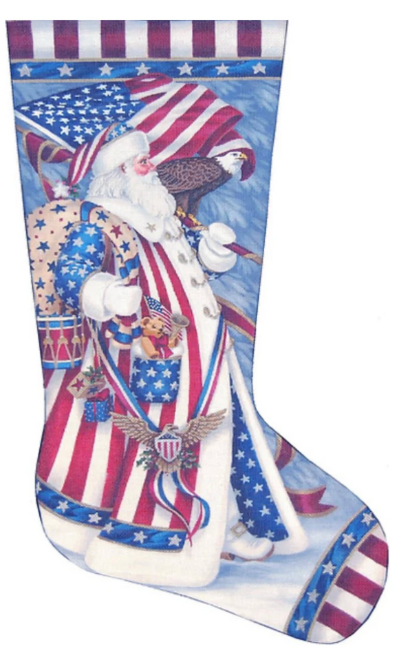 TTAXS340 - Patriotic Santa Stocking