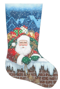 TTAXS330-13 - Santa Pops In Stocking, 13 Mesh