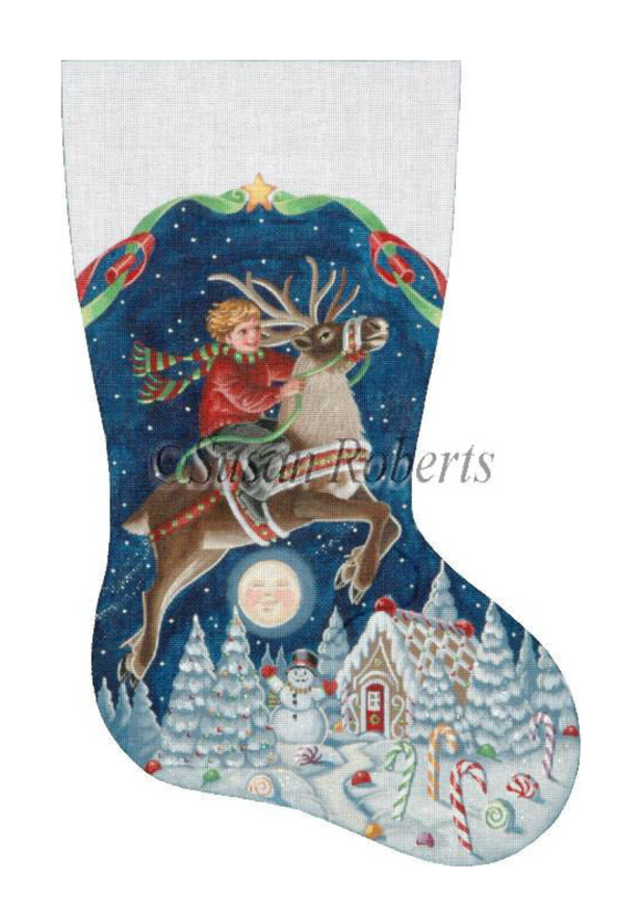 TTAXS425 - Boy On Reindeer Stocking