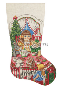 TTAXS432-13 - Christmas Tea Party Stocking, 13 Mesh