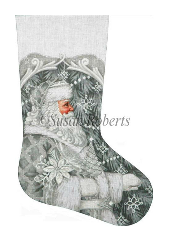 TTAXS429 - Silver Santa Stocking