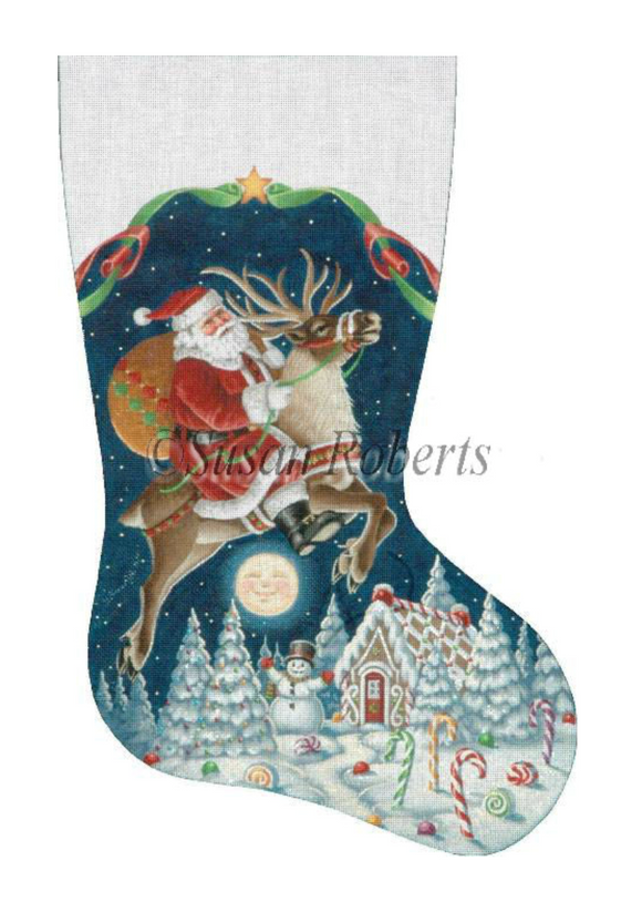 TTAXS423 - Santa on Reindeer Stocking