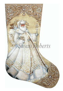 TTAXS383-13 - Ivory Santa Stocking, 13 Mesh