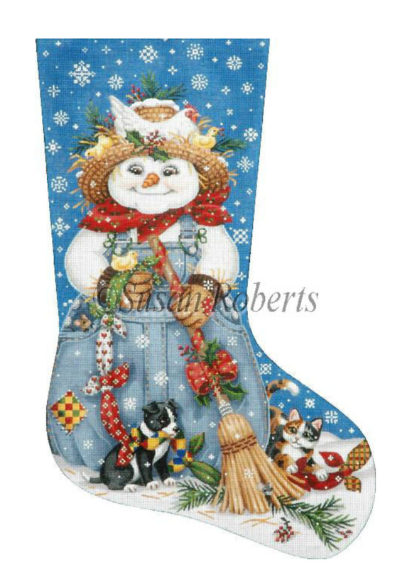 TTAXS360-13 - Country Snowman Stocking, 13 Mesh