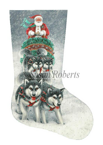 TTAXS352 - Sled Dog Santa Stocking