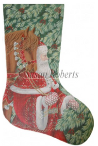 TTAXS463-13 - Santa with Horse Stocking, 13 Mesh