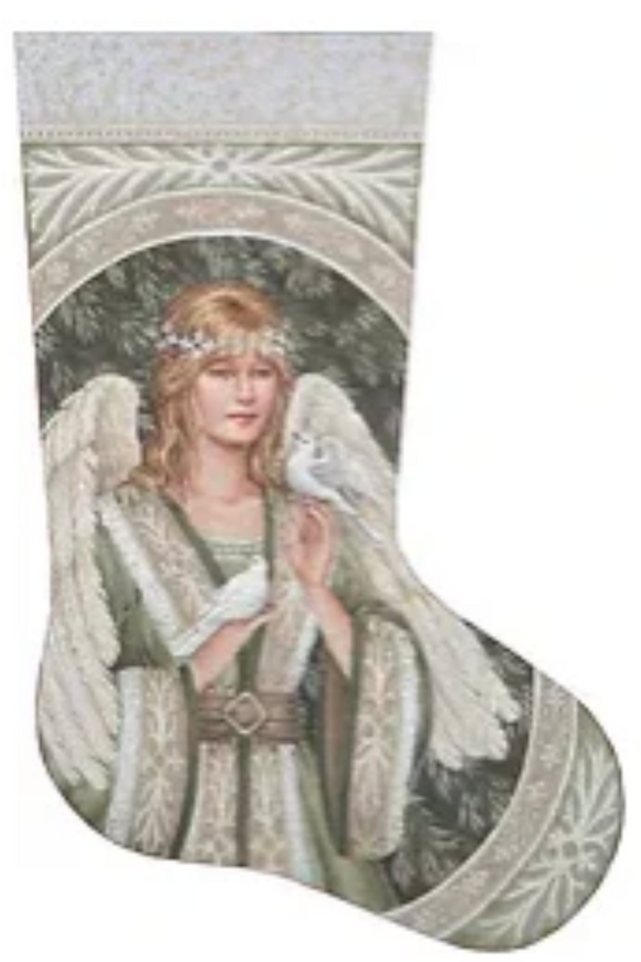 TTAXS451-13 - Evergreen Angel Stocking, 13 Mesh