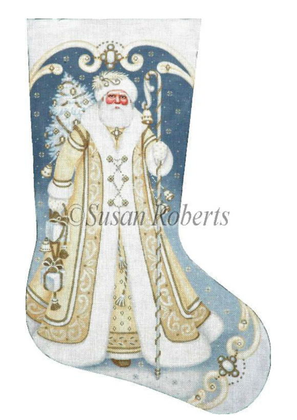 TTAXS343-13 - Golden Santa Stocking, 13 Mesh