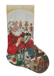 LGDAXS483 - Wood Carving Santa Stocking