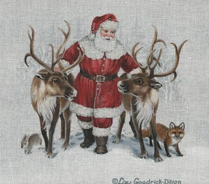 LGDP520 - Santa with Pair of Reindeer