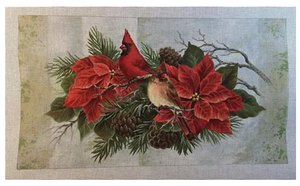 LGDP507 - Cardinals in Poinsettias