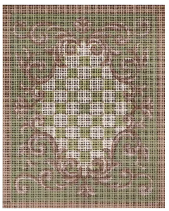 TTASP364 - Rose Swirls and Green Squares