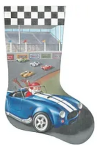 TTAXS262 - Santa Race Car Driving Stocking